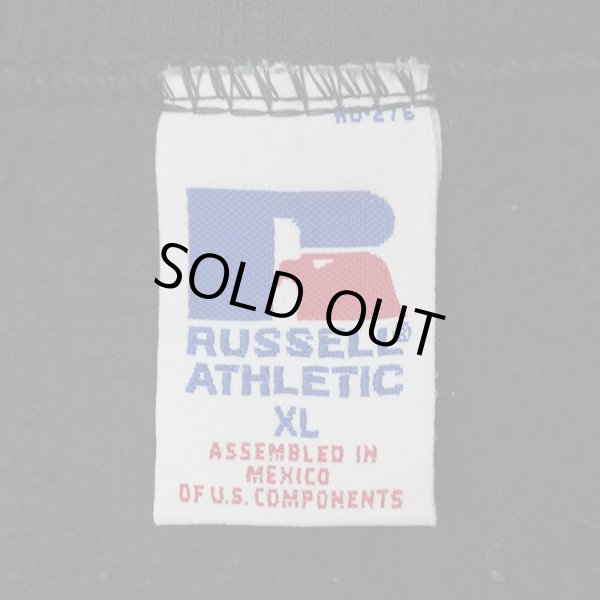 画像2: 90-00's RUSSELL 前V ブランクスウェット "BLACK / sizeXL" (2)