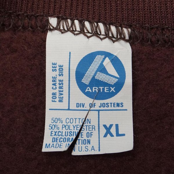 画像2: 70-80's ARTEX ブランクスウェット “BROWN / MADE IN USA” (2)