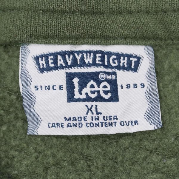 画像2: 90's Lee ハーフジップ ブランクスウェット "MADE IN USA" (2)