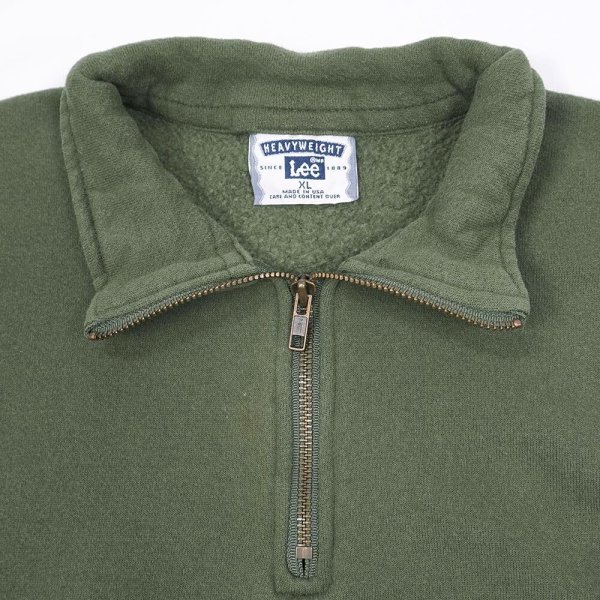画像3: 90's Lee ハーフジップ ブランクスウェット "MADE IN USA" (3)