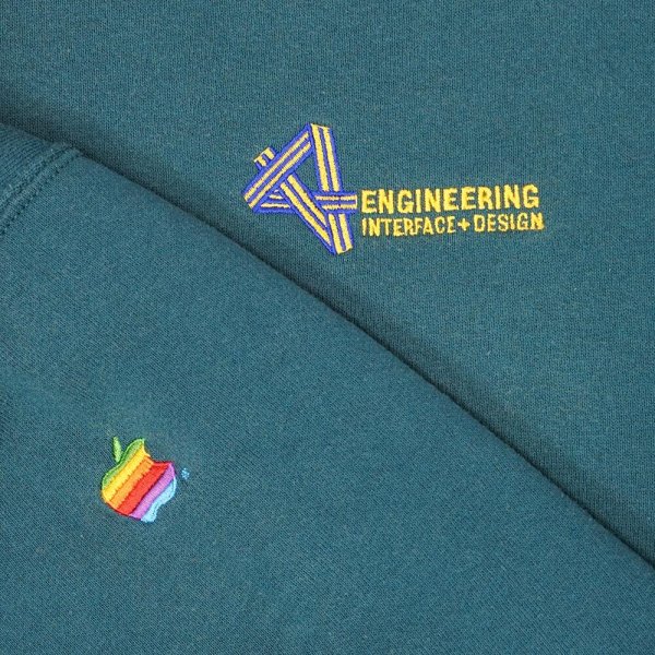 画像3: 90's Apple 企業ロゴ刺繍 スウェット "MADE IN USA" (3)