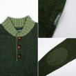 画像3: 00's Woolrich エルボーパッチ付き ヘンリーネック ウールニット (3)