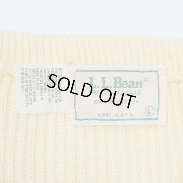 画像2: 80's L.L.Bean ボーダー柄 コットンニット "MADE IN USA" (2)