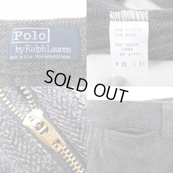 画像3: 90's Polo Ralph Lauren HBT コットンウール トラウザー “MADE IN USA” (3)