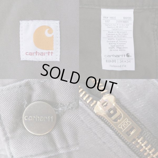 画像3: 00's Carhartt ライトダック ペインターパンツ "CHARCOAL BROWN" (3)