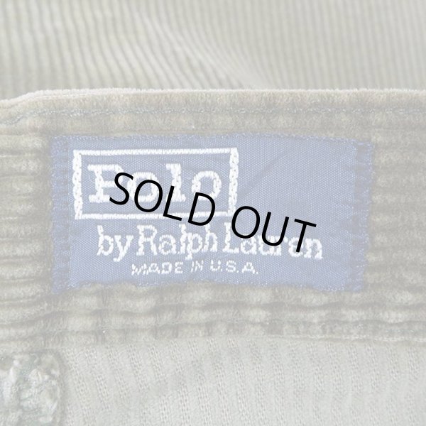 画像3: 90's Polo Ralph Lauren 2タック 太畝コーデュロイトラウザー "MADE IN USA" (3)