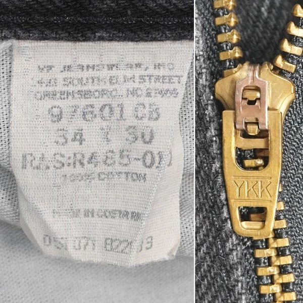 画像4: 00's Wrangler ブラックデニムパンツ "W34 L30" (4)