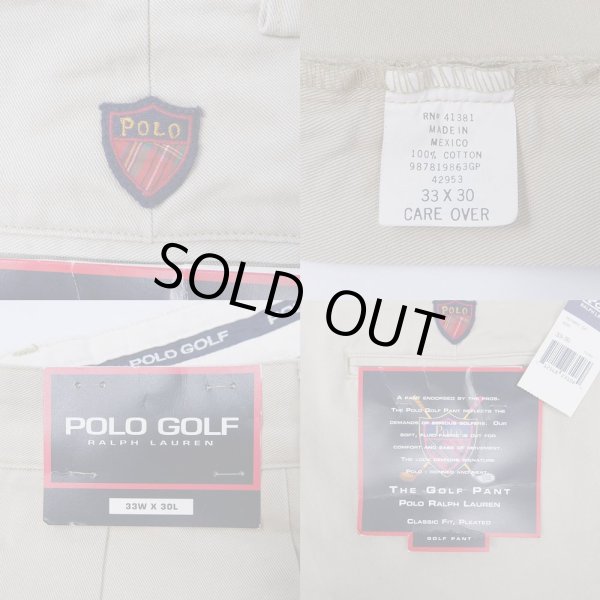 画像4: 90's Polo Ralph Lauren 2タック チノトラウザー "POLO GOLF / DEADSTOCK" (4)