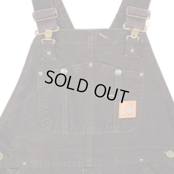 画像3: 00's Carhartt ダブルニー ダックオーバーオール "BROWN / W36 L30" (3)