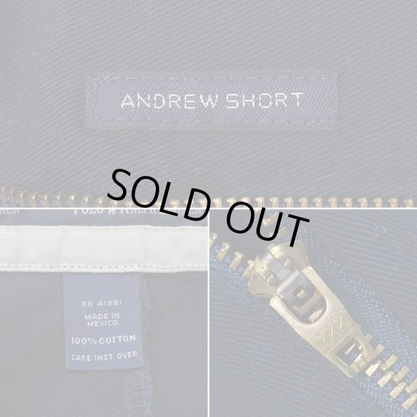 画像4: 90's Polo Ralph Lauren 2タック チノショーツ “ANDREW SHORT / NAVY” (4)