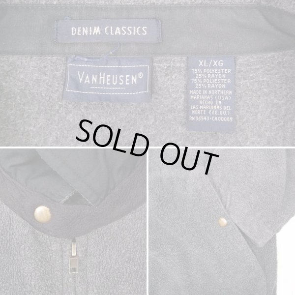 画像3: 90's VAN HEUSEN チンストラップ付き フリーススウィングトップ (3)