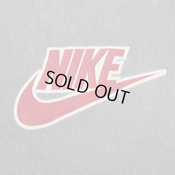 画像3: 00's NIKE ロゴ刺繍フリースパーカー "GRAY" (3)