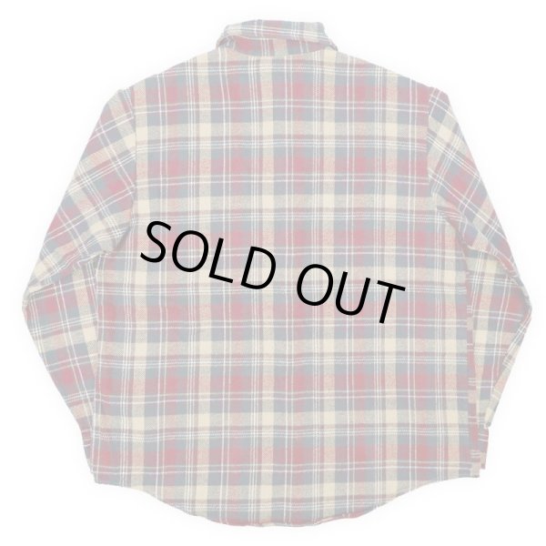 画像2: 80's BIG MAC ヘビーネルシャツ "BEIGE×BURGUNDY" (2)