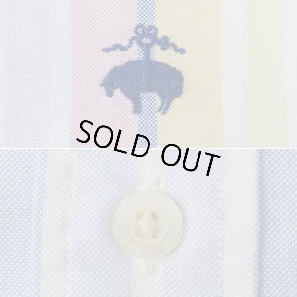 画像4: 00's Brooks Brothers マルチストライプ柄 ボタンダウンシャツ (4)