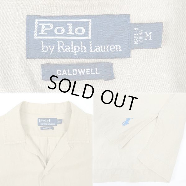 画像2: 90's Polo Ralph Lauren S/S オープンカラーシャツ “CALDWELL / LINEN×SILK” (2)