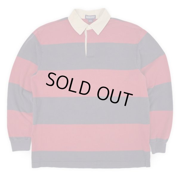 画像1: 90's LANDS' END ボーダー柄 ラガーシャツ (1)