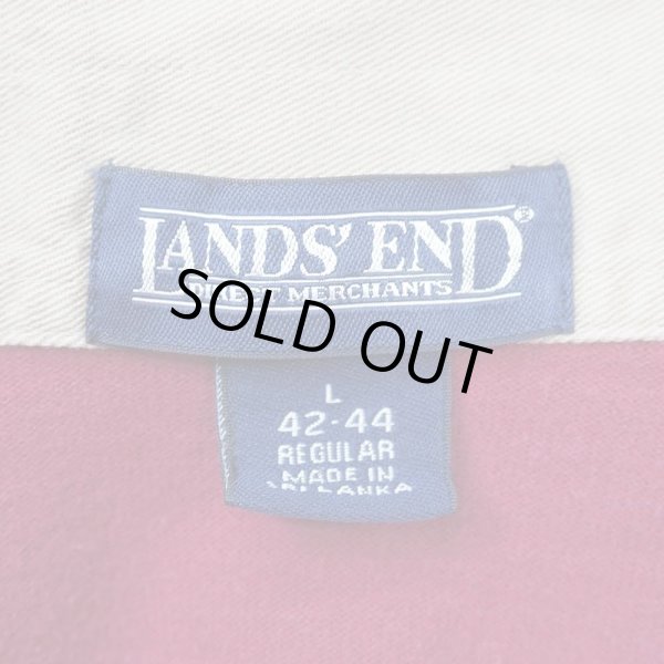 画像2: 90's LANDS' END ボーダー柄 ラガーシャツ (2)