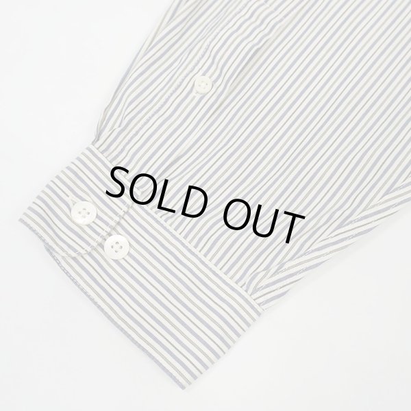 画像4: 90's Banana Republic マルチストライプ柄 バンドカラーシャツ (4)