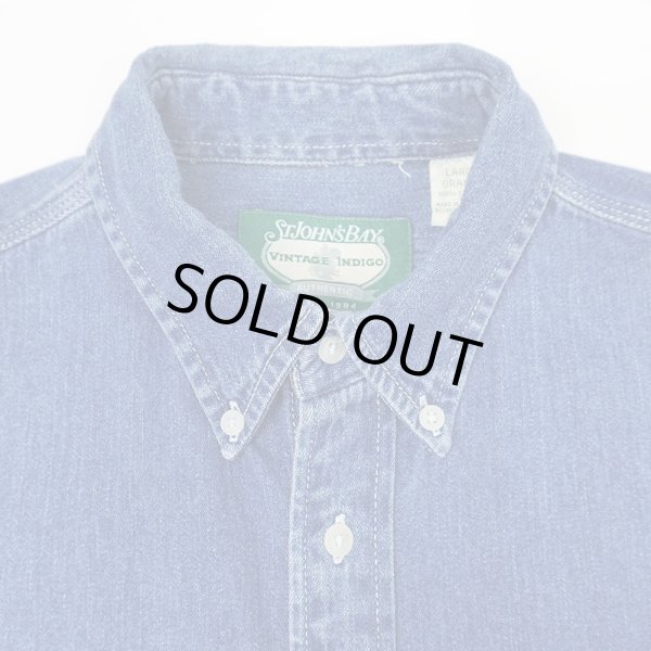 画像3: 90's ST JOHN'S BAY デニムボタンダウンシャツ (3)