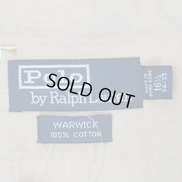 画像2: 90's Polo Ralph Lauren HBT レギュラーカラーシャツ "WARWICK" (2)