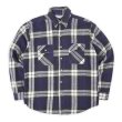 画像1: 80's FIVE BROTHER ヘビーネルシャツ "BLACK×NAVY Plaid / MADE IN USA" (1)