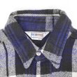 画像3: 80's FIVE BROTHER ヘビーネルシャツ "BLACK×NAVY Plaid / MADE IN USA" (3)