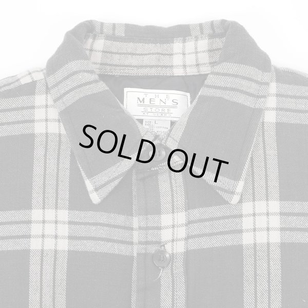 画像3: 80's Sears キルティングライナー ネルシャツ "FADE BLACK PLAID" (3)