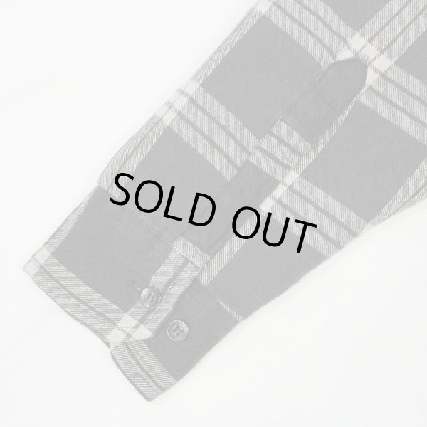 画像4: 80's Sears キルティングライナー ネルシャツ "FADE BLACK PLAID" (4)