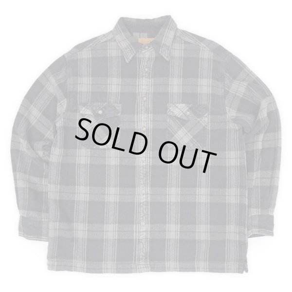 画像1: Late 90's ST JOHN'S BAY ヘビーネルシャツ "Dark Navy Plaid" (1)
