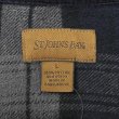 画像2: Late 90's ST JOHN'S BAY ヘビーネルシャツ "Dark Navy Plaid" (2)
