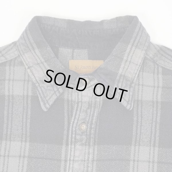 画像3: Late 90's ST JOHN'S BAY ヘビーネルシャツ "Dark Navy Plaid" (3)