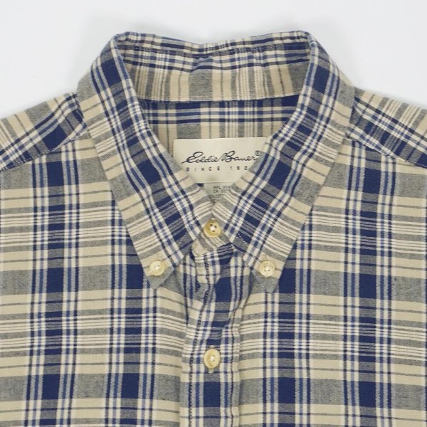画像3: 90's Eddie Bauer S/S ボタンダウンシャツ "白タグ" (3)