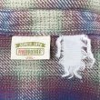 画像2: Late 90's FIVE BROTHER ヘビーネルシャツ "Burgundy Ombre Plaid" (2)