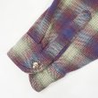 画像4: Late 90's FIVE BROTHER ヘビーネルシャツ "Burgundy Ombre Plaid" (4)