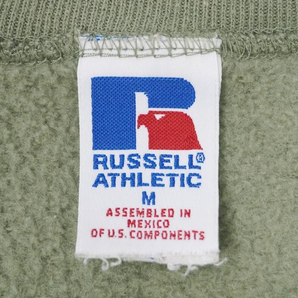 画像2: 90-00's RUSSELL 前V ブランクスウェット "LIGHT OLIVE" (2)