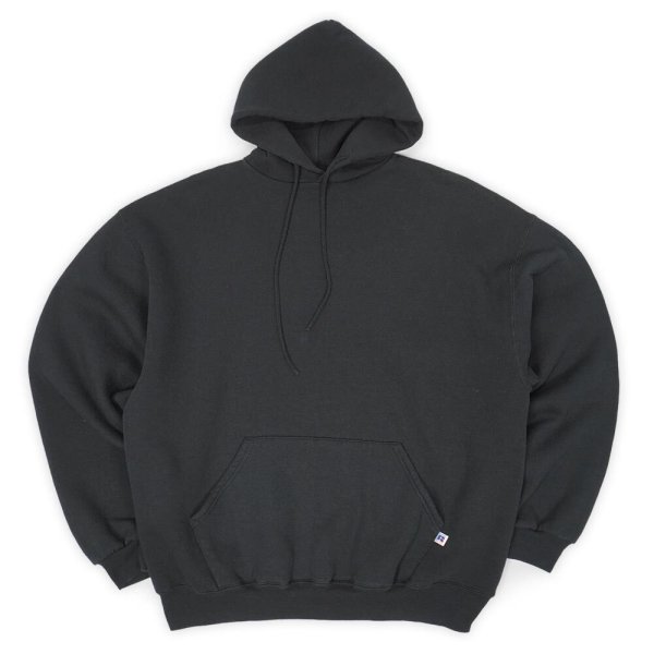 画像1: 90-00's RUSSELL ブランク スウェットパーカー "BLACK" (1)