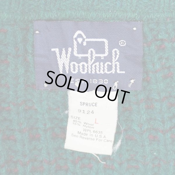 画像2: 80's Woolrich バーズアイ柄 ウールニット "MADE IN USA" (2)
