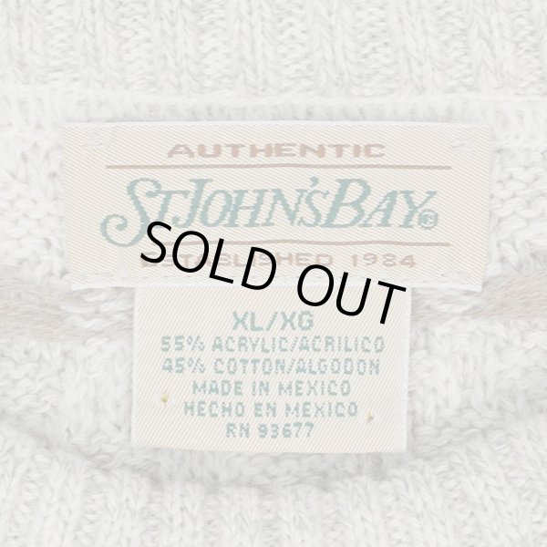 画像2: 90's ST JOHN'S BAY 総柄 コットンニット (2)