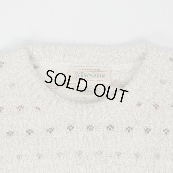 画像3: 90's ST JOHN'S BAY 総柄 コットンニット (3)