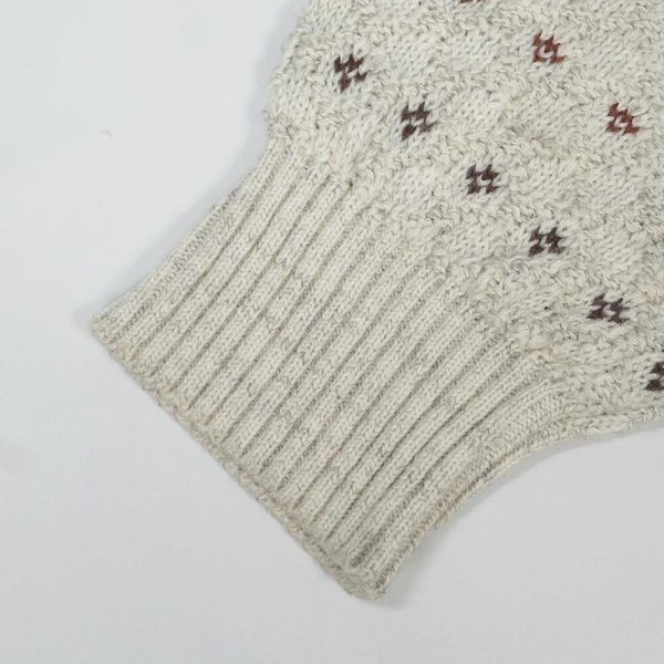 画像4: 90's ST JOHN'S BAY 総柄 コットンニット (4)