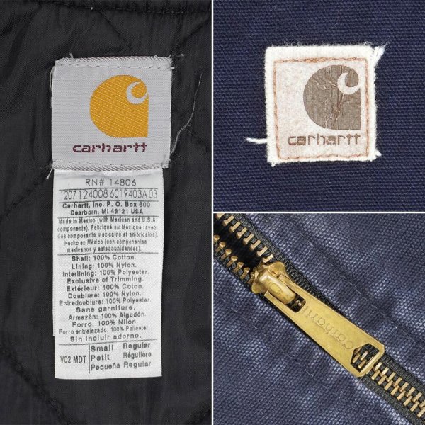 画像2: 00's Carhartt ダックベスト "V02 MDT" (2)