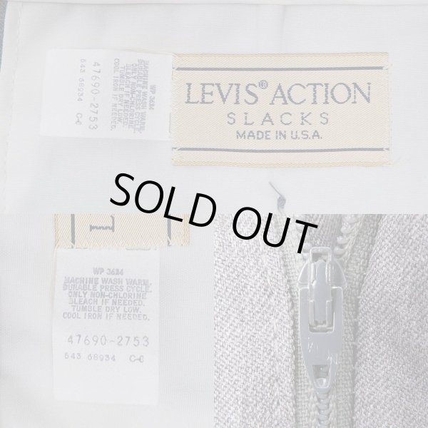 画像3: 90's Levi's アクションスラックス "GRAY / MADE IN USA" (3)