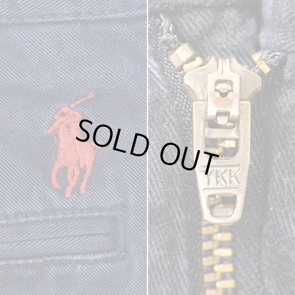 画像4: 00's Polo Ralph Lauren ノータック チノトラウザー "NAVY / PRESTON PANT" (4)