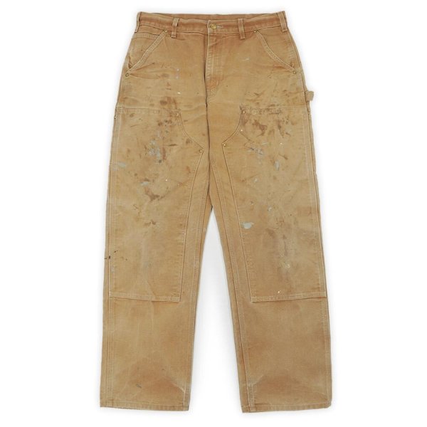 画像1: 00's Carhartt ダブルニー ダックペインターパンツ "MADE IN USA / B01 BRN" (1)