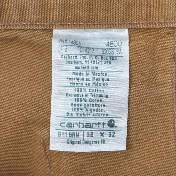 画像3: 00's Carhartt ダックペインターパンツ "B11 BRN / W36 L32" (3)