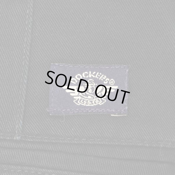 画像3: Early 00's DOCKERS 2タック チノトラウザー "BLACK / W32 L30" (3)