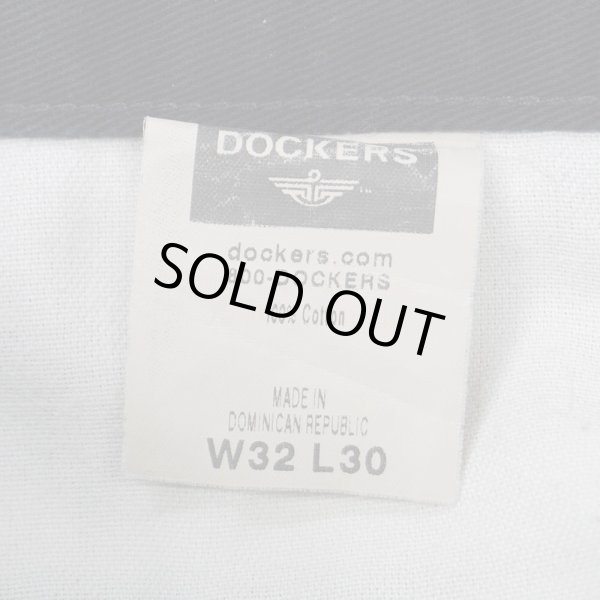 画像4: Early 00's DOCKERS 2タック チノトラウザー "BLACK / W32 L30" (4)