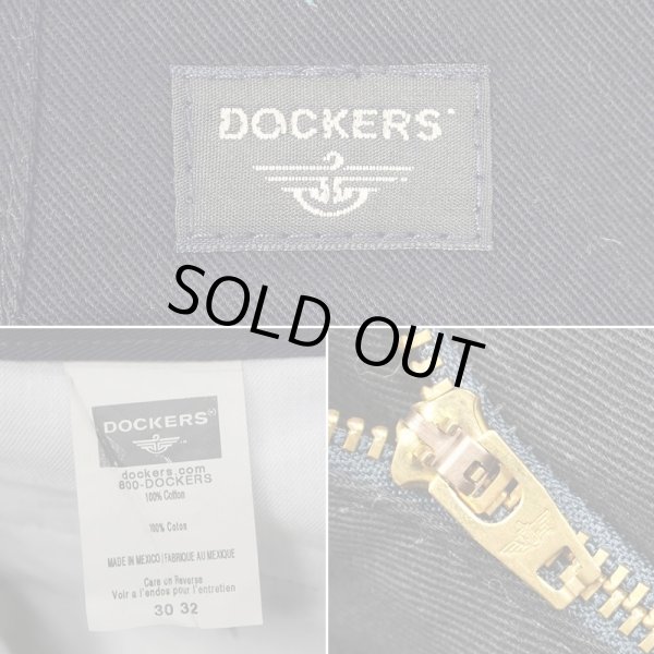 画像3: 00's DOCKERS 2タック チノトラウザー "DEADSTOCK / DARK NAVY" (3)