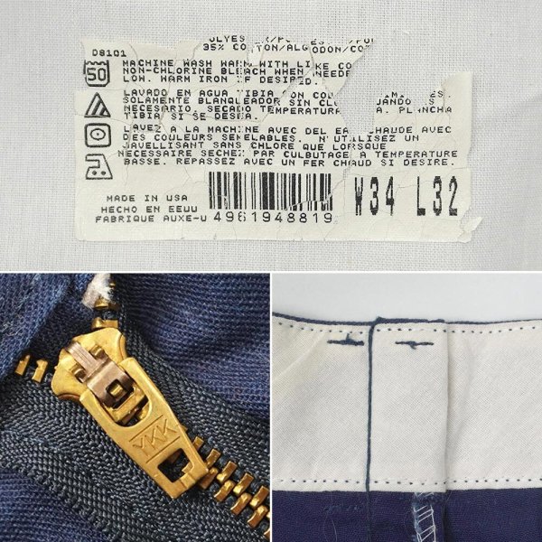 画像3: 90's Dickies 2タック ワークパンツ "MADE IN USA / W34 L30相当" (3)