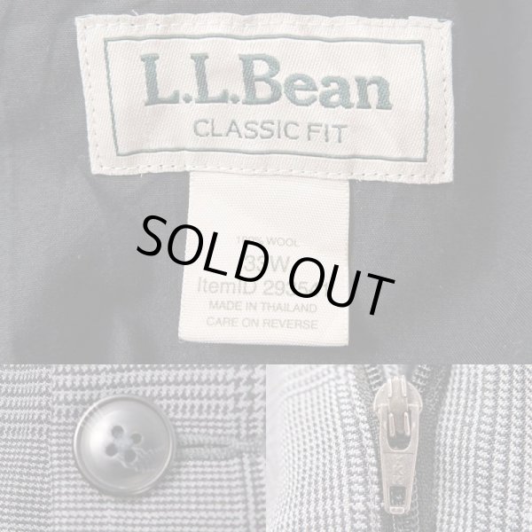 画像3: 00's L.L.Bean グレンチェック柄 サマーウールスラックス (3)